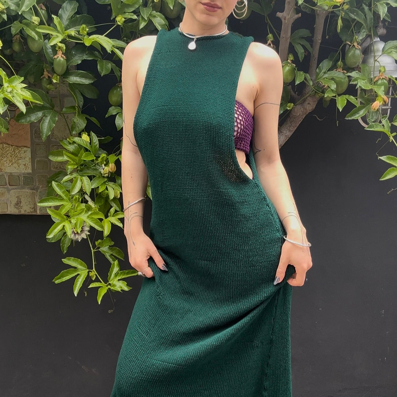 Scallop Mesh Bandeau Top