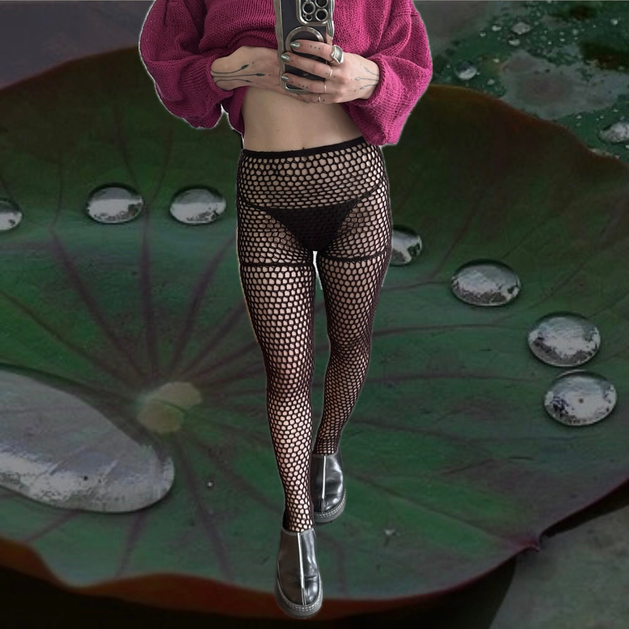 Pelargonium Mesh Fishnet Tights Pattern