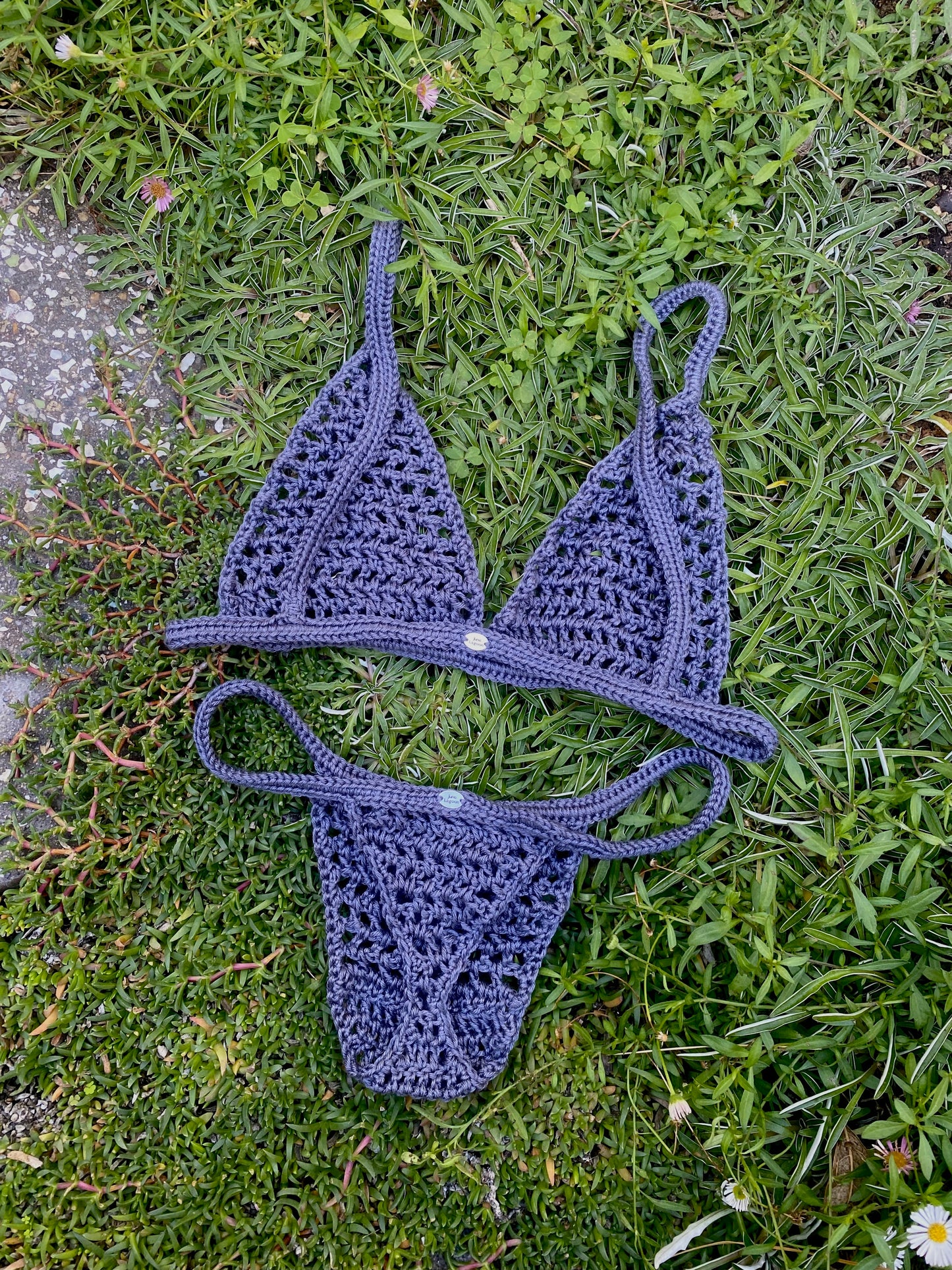 Clouds Mesh Crochet Lingerie Set