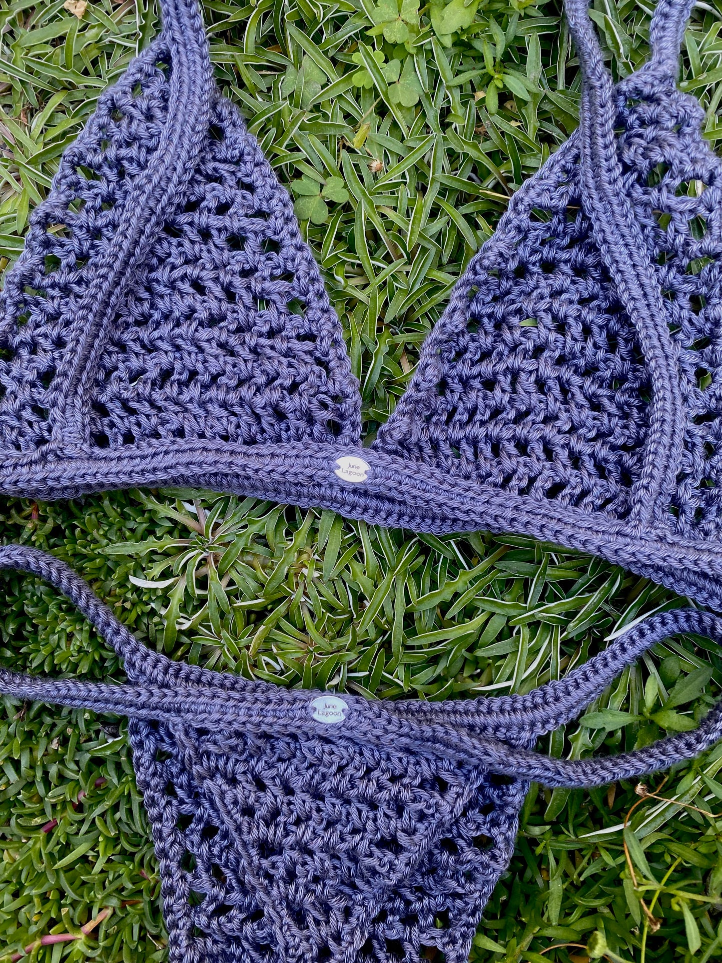 Clouds Mesh Crochet Lingerie Set