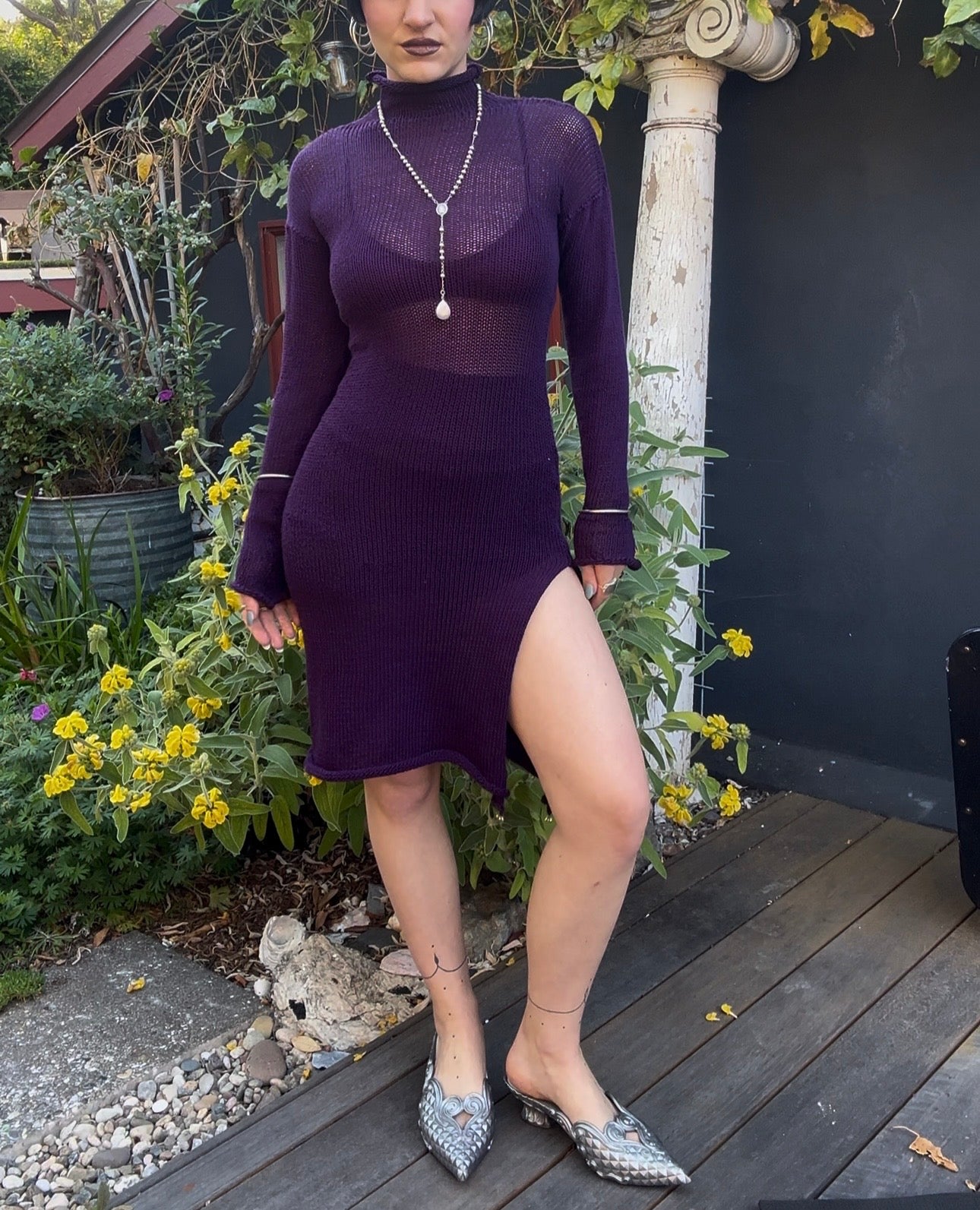 Clytemnestra Mockneck Midi Dress Knitting Pattern