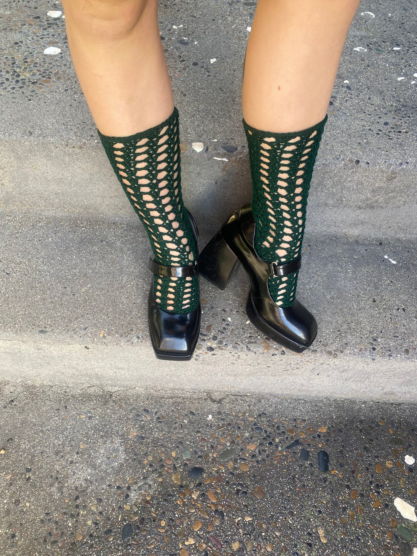 Parsley Lace Mid Calf Socks Pattern