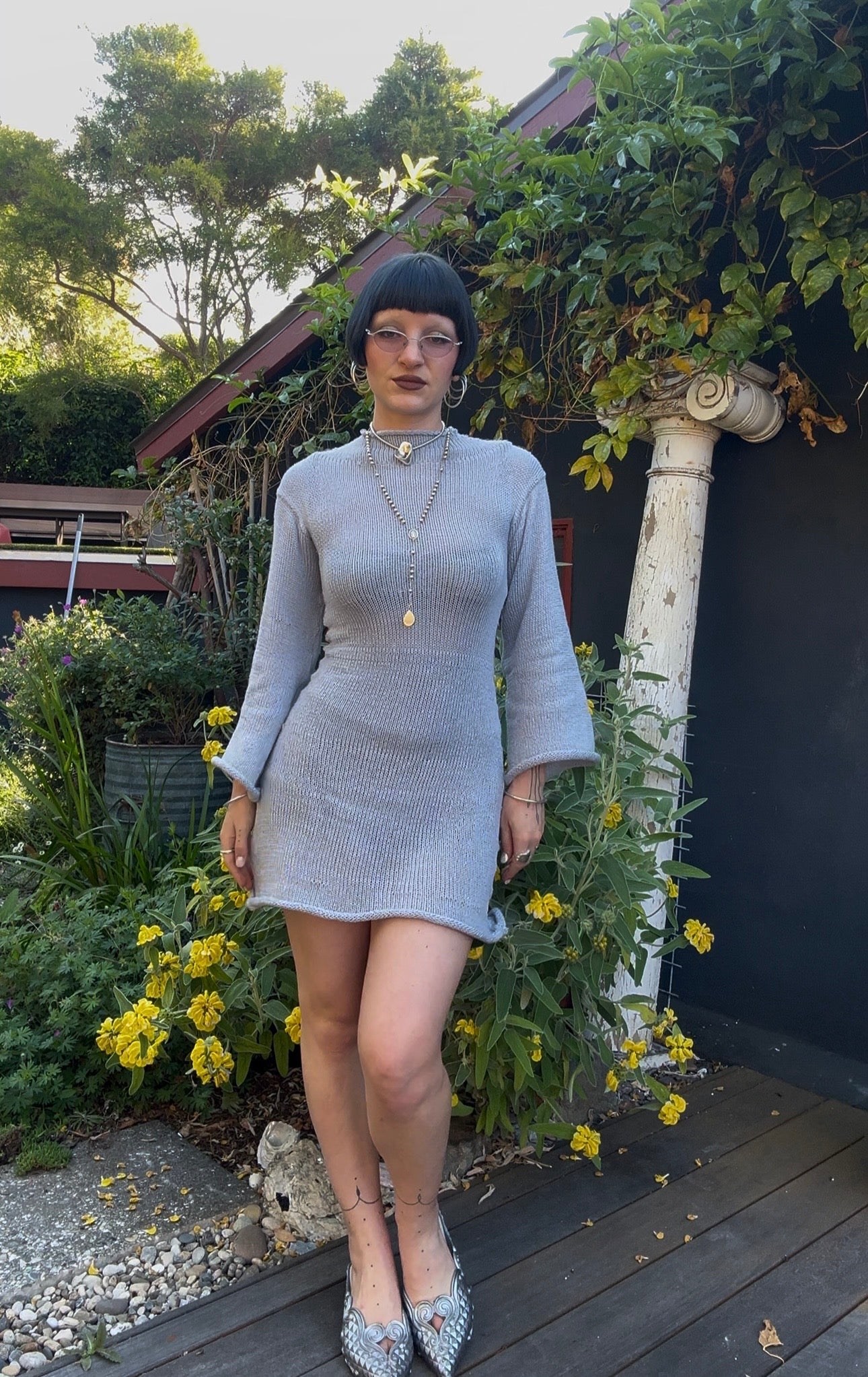 Snowfall Longsleeve Mini Dress Knitting Pattern