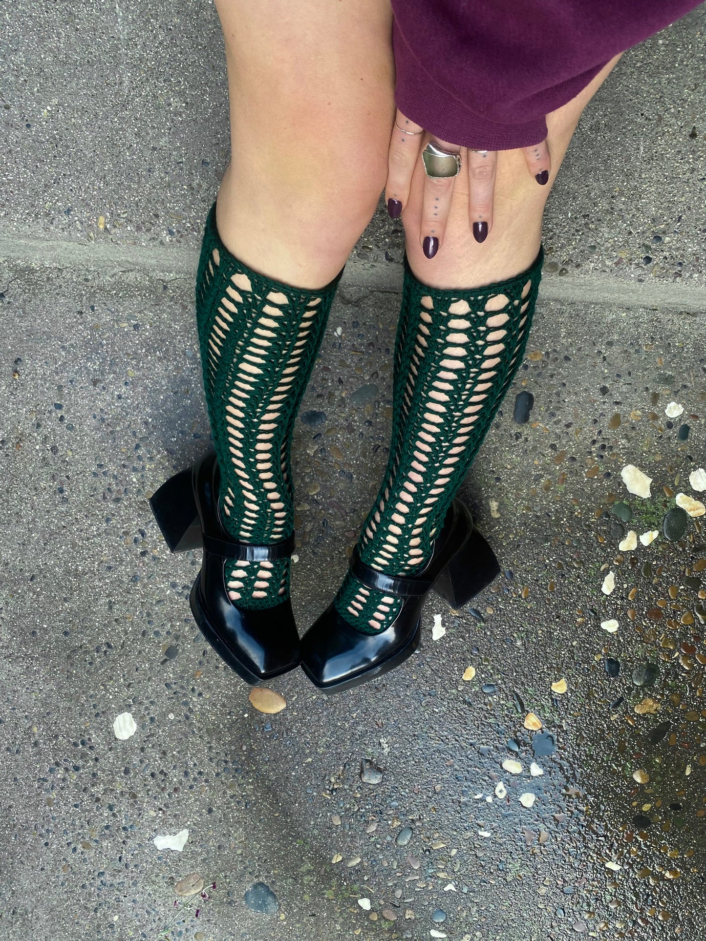 Primrose Lace High Socks Pattern