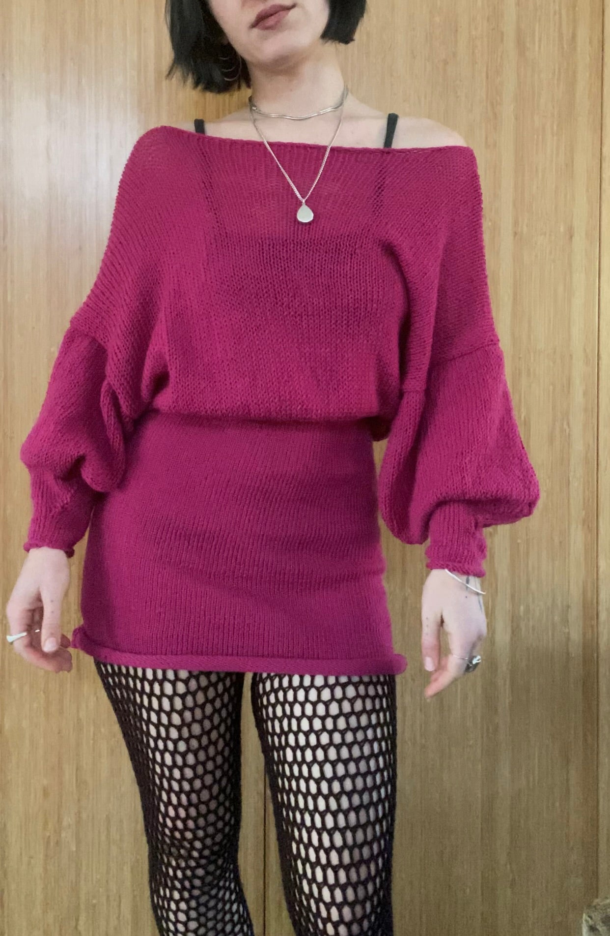 Raspberry Sweater Dress Knitting Pattern