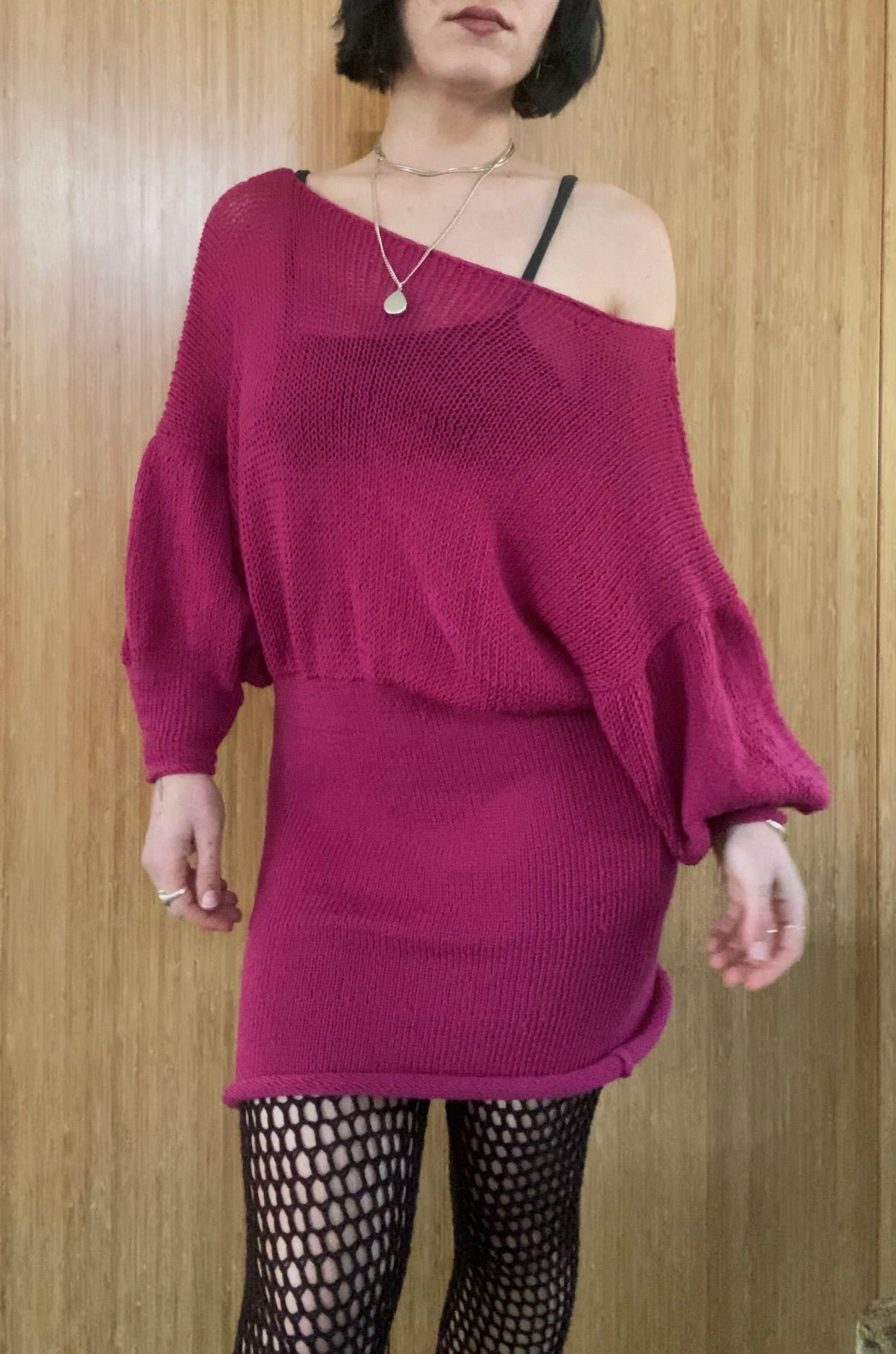 Raspberry Sweater Dress Knitting Pattern