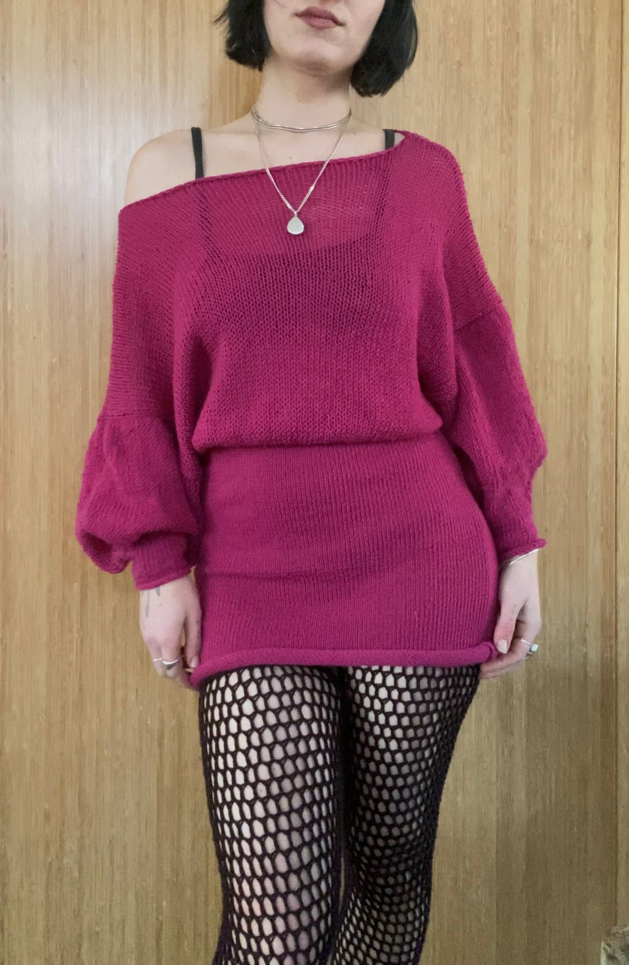 Raspberry Sweater Dress Knitting Pattern