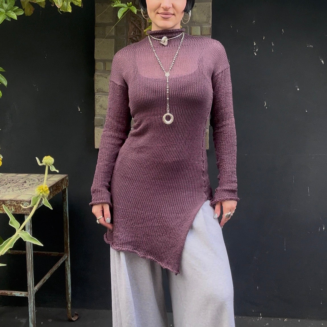 Amatheia Mockneck Midi Dress Knitting Pattern