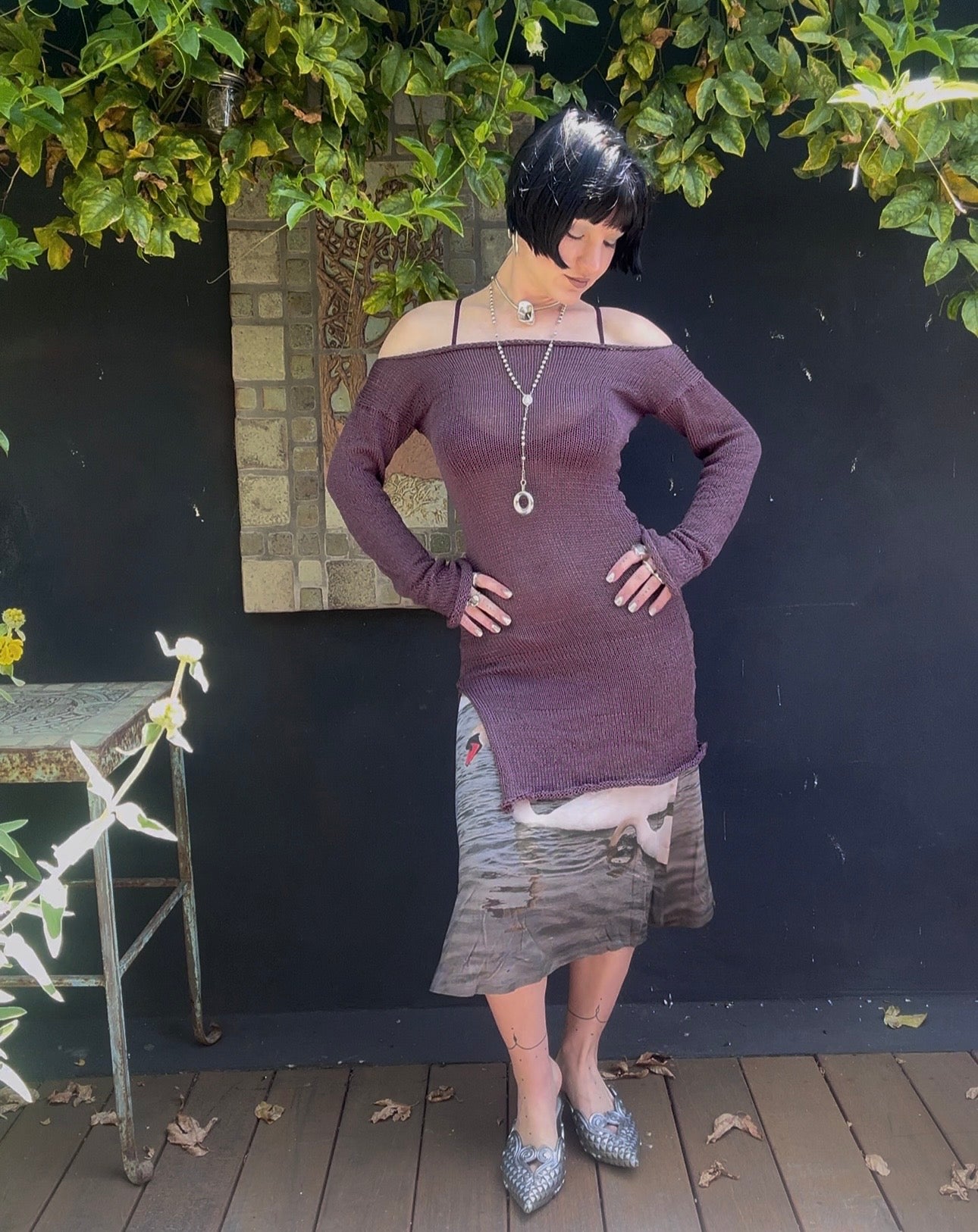 Sequana Long Sleeve Tunic Mini Dress Knitting Pattern