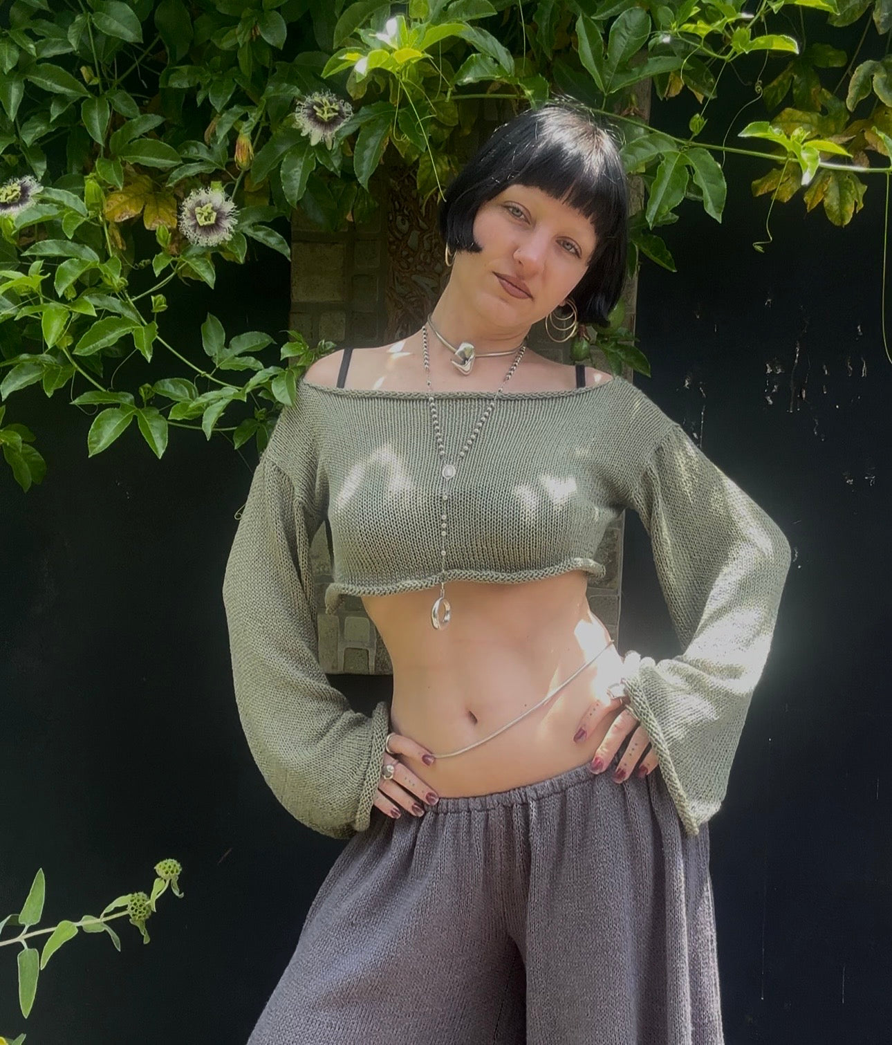 Oreas Crop Sweater Top Knitting Pattern