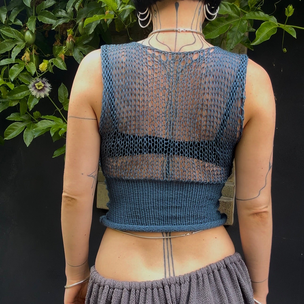 Asterope Knit Crop Tank Top *