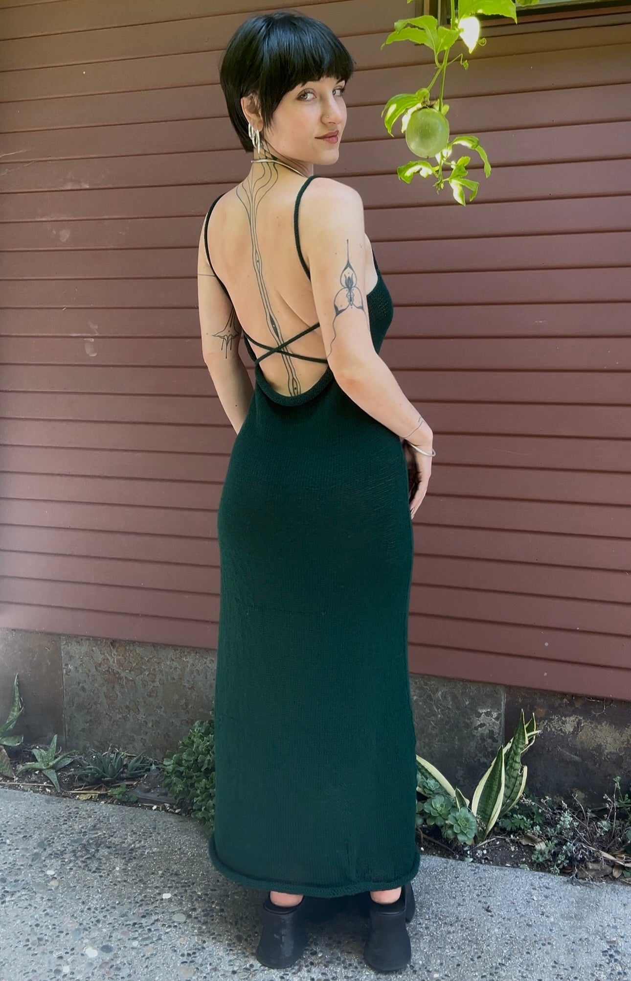 Malachite Knit Maxi Dress