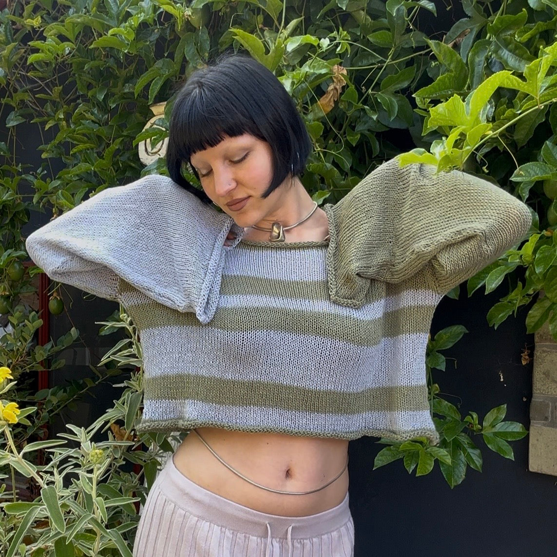 Silgina Striped Sweater Knitting Pattern