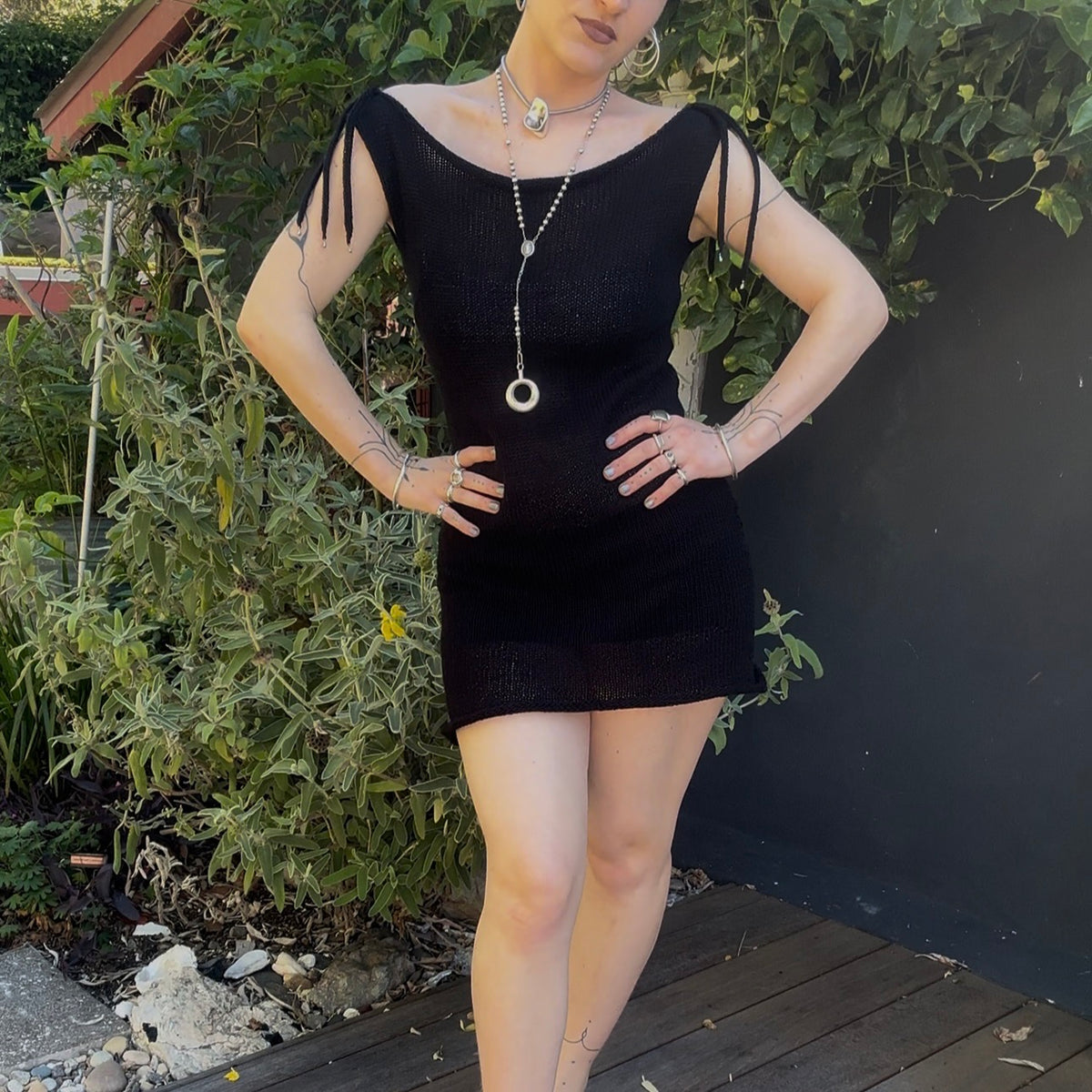 Nixie Tassel Knit Mini Dress *