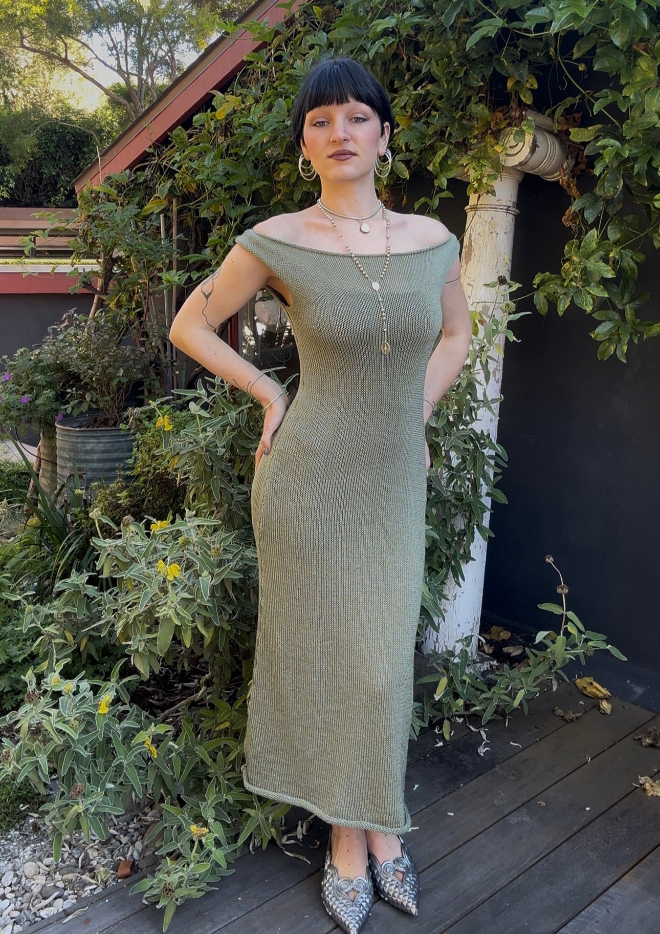 knit maxi dress pattern KNIT MAXI DRESS