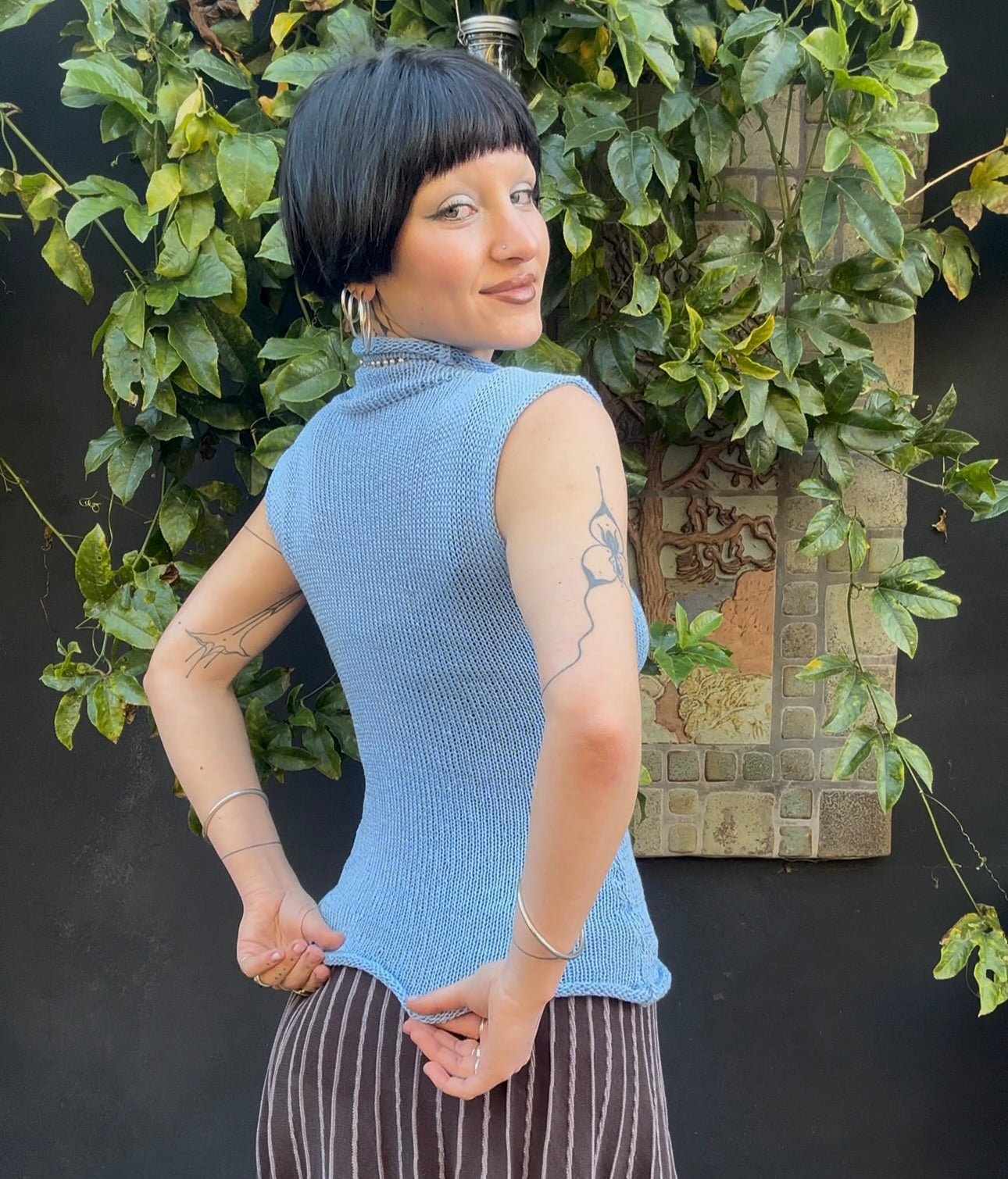 Snowflake Turtleneck Top Knitting Pattern