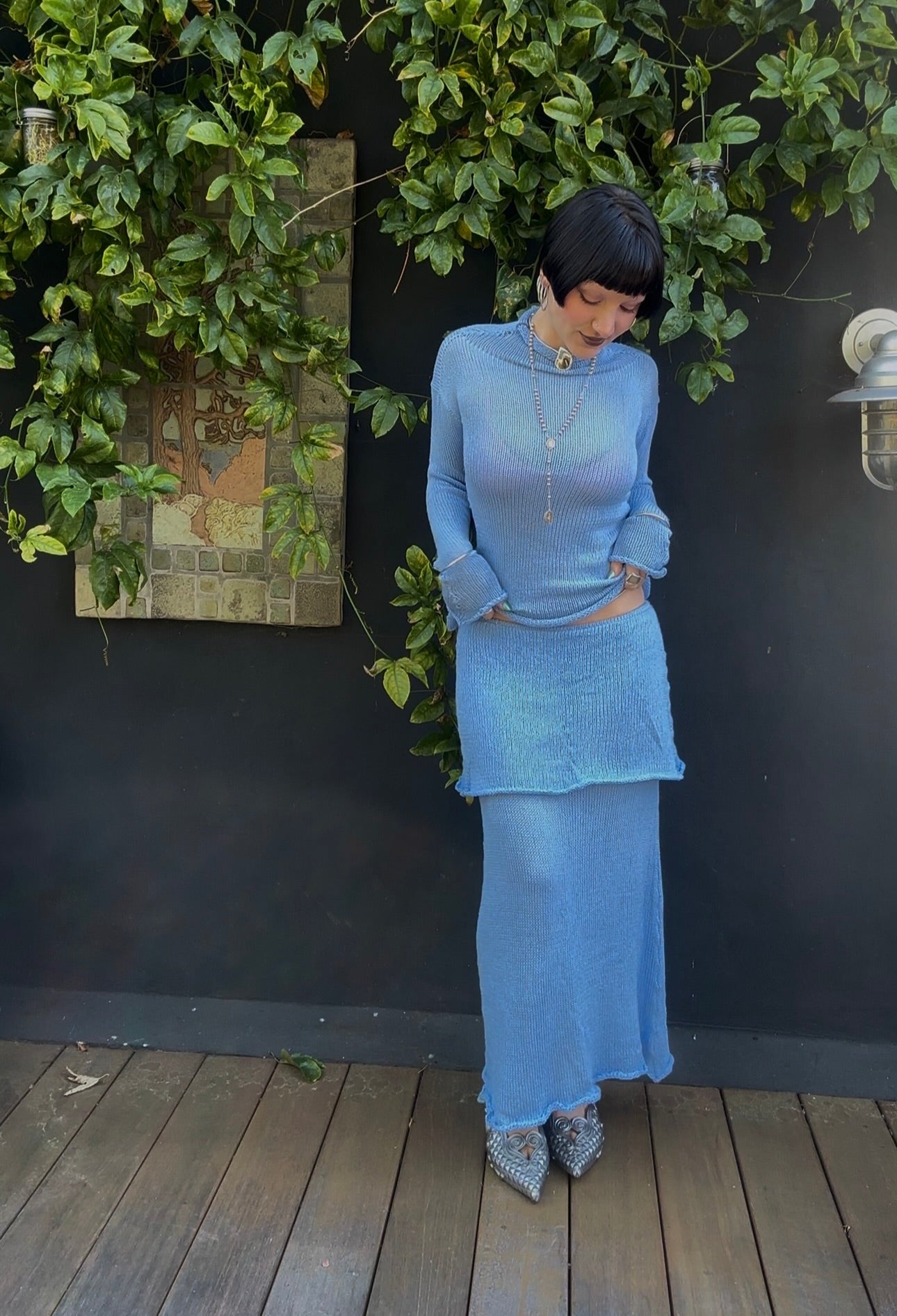 Glacier Knit Maxi Skirt *