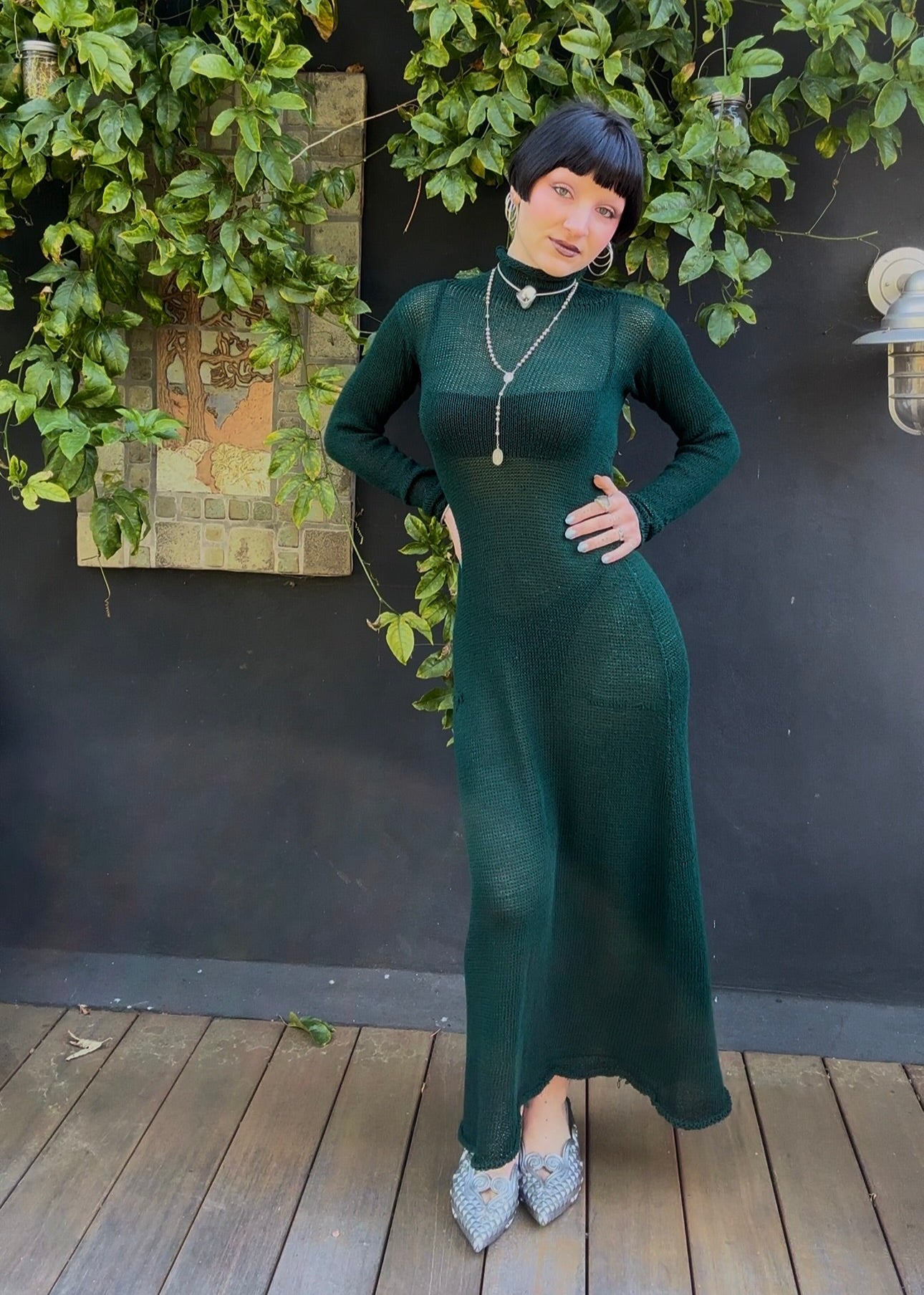 Alocasia Knit Mockneck Maxi Dress Knitting Pattern