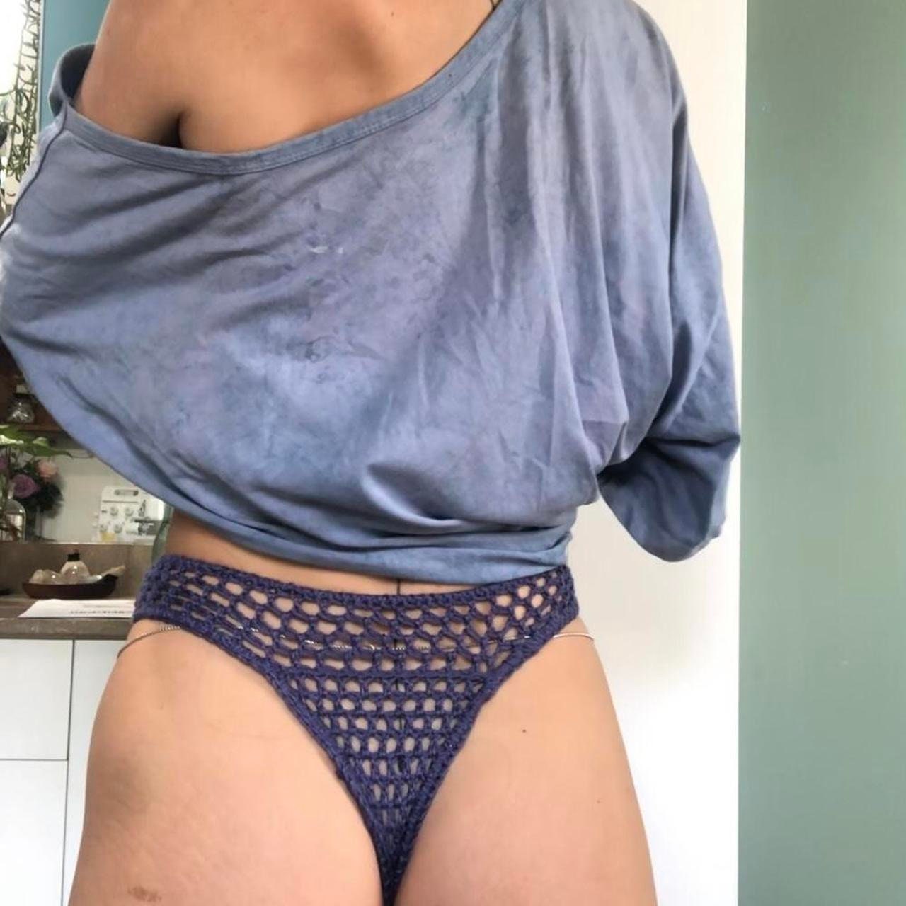 Pearl Mesh High Waisted Crochet Panties