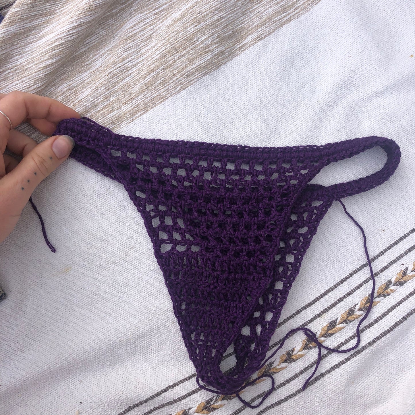 Rain Mesh Thong Crochet Pattern