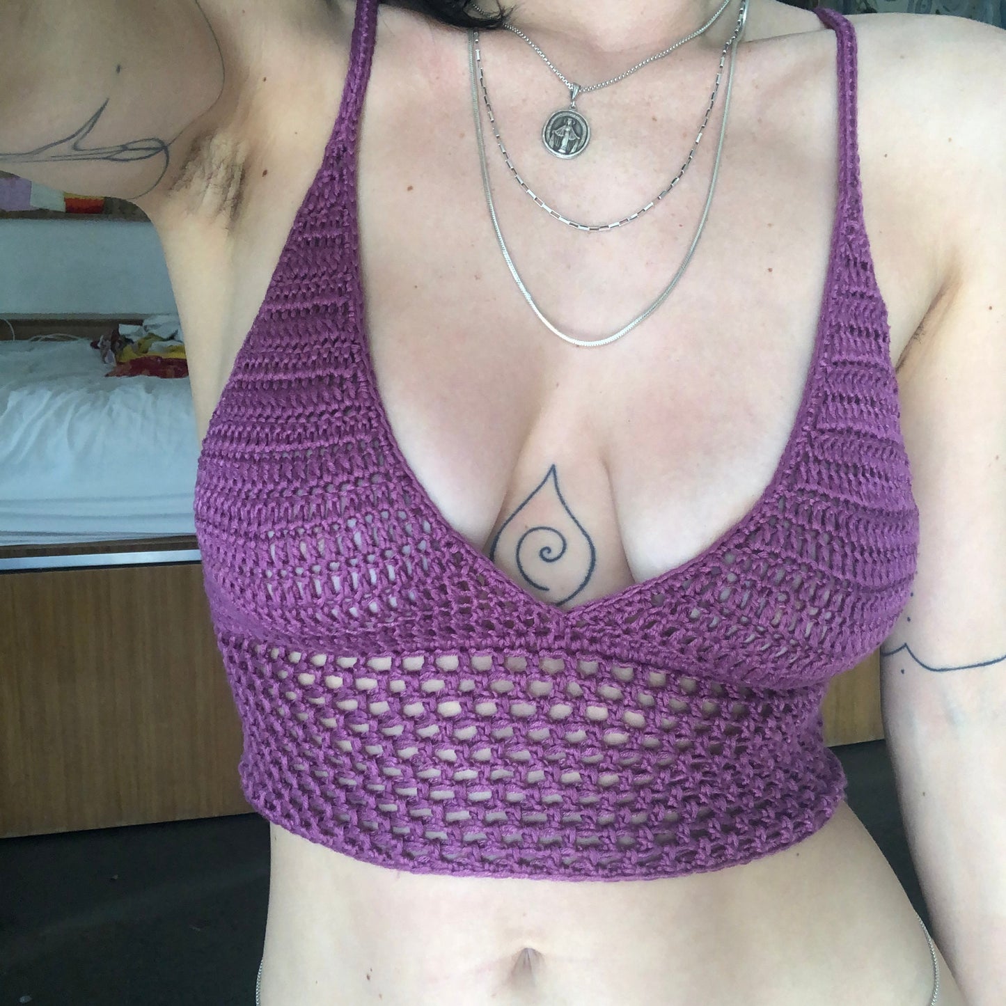 The Coral Mesh Cami Top Crochet Pattern