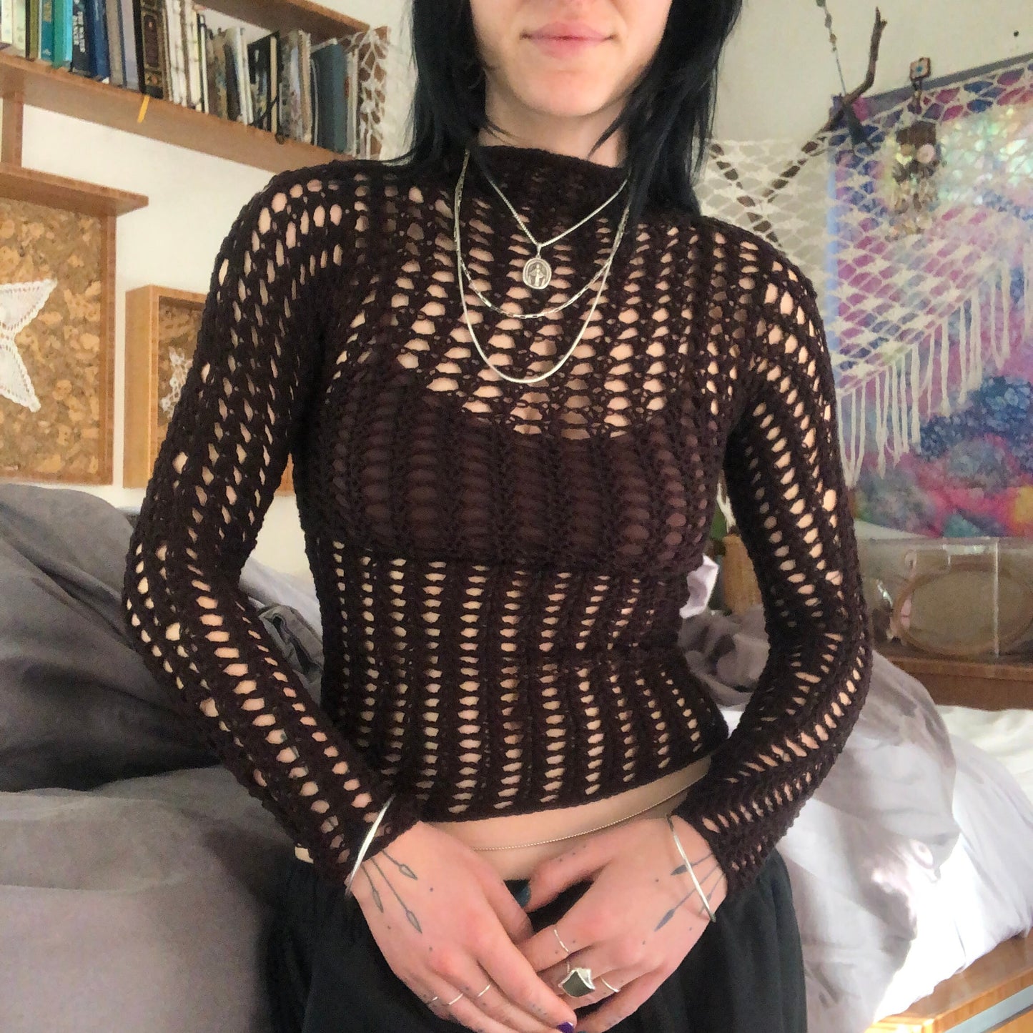 The Azalea Lace Mockneck Top Crochet Pattern