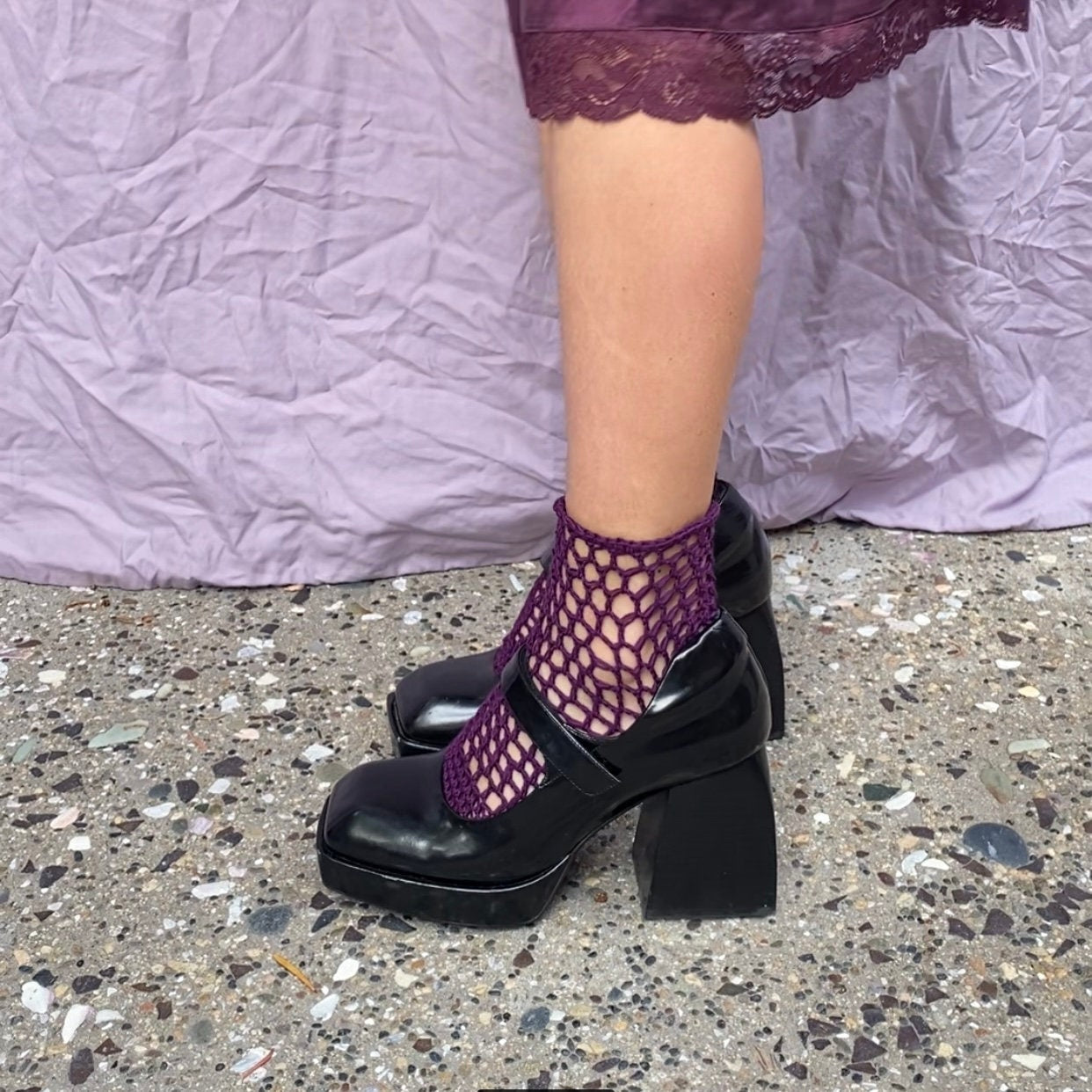 Burdock Mesh Ankle Socks