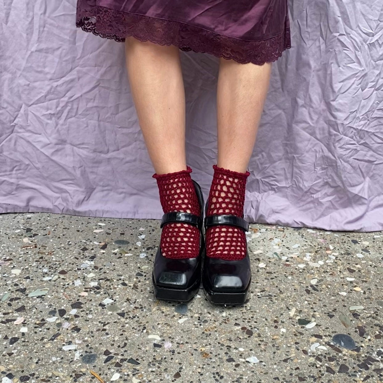 Burdock Mesh Ankle Socks