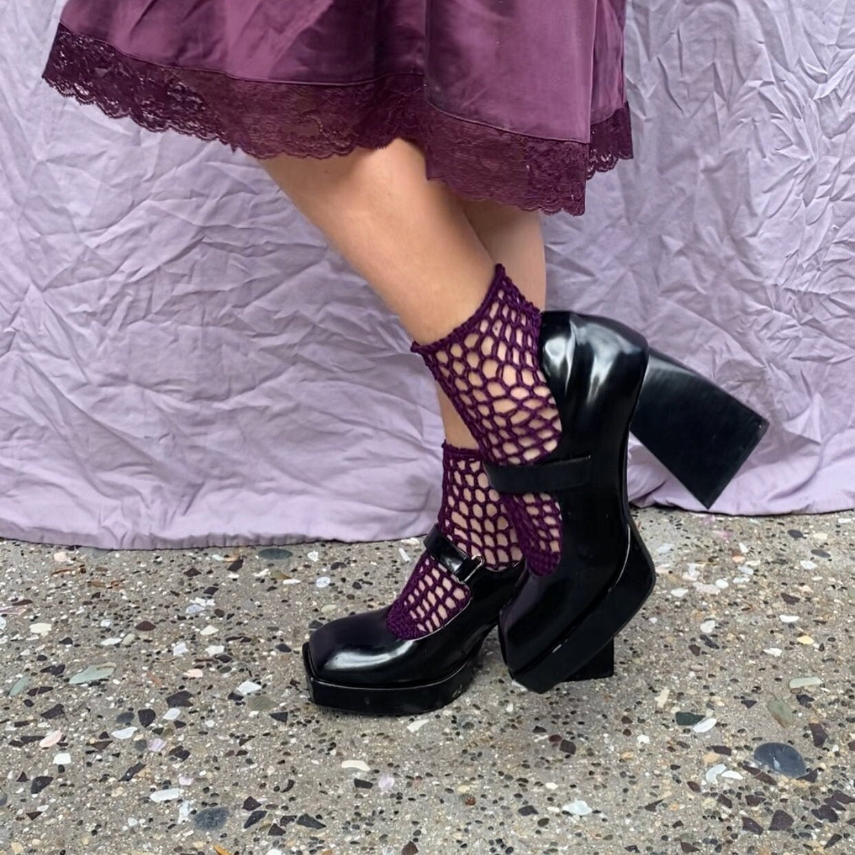 Burdock Mesh Ankle Socks
