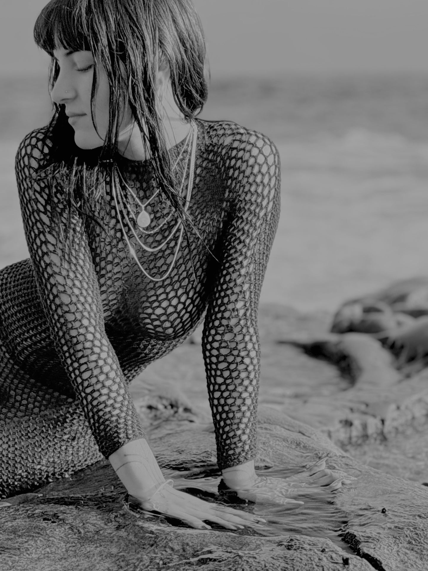 Artemisia Mesh Mockneck Mini Dress Crochet Pattern