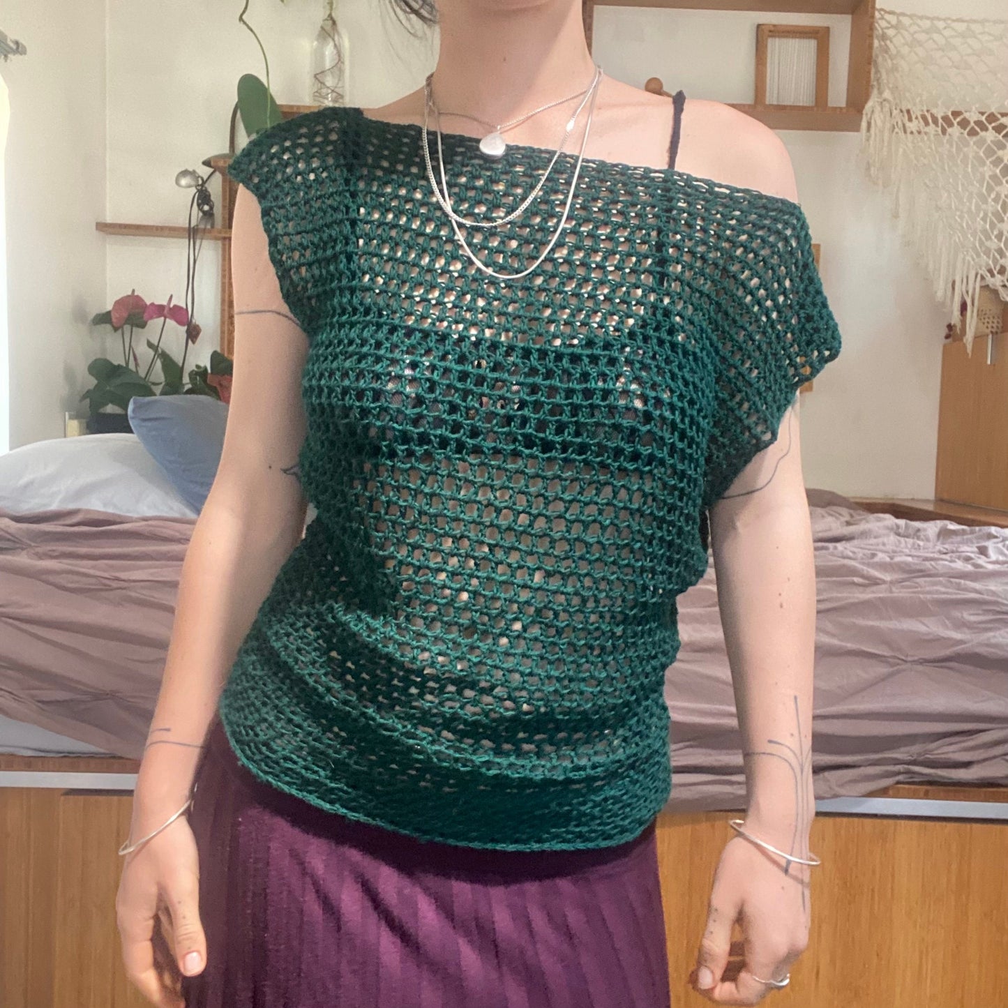 Inari Mesh Off The Shoulder Top Crochet Pattern