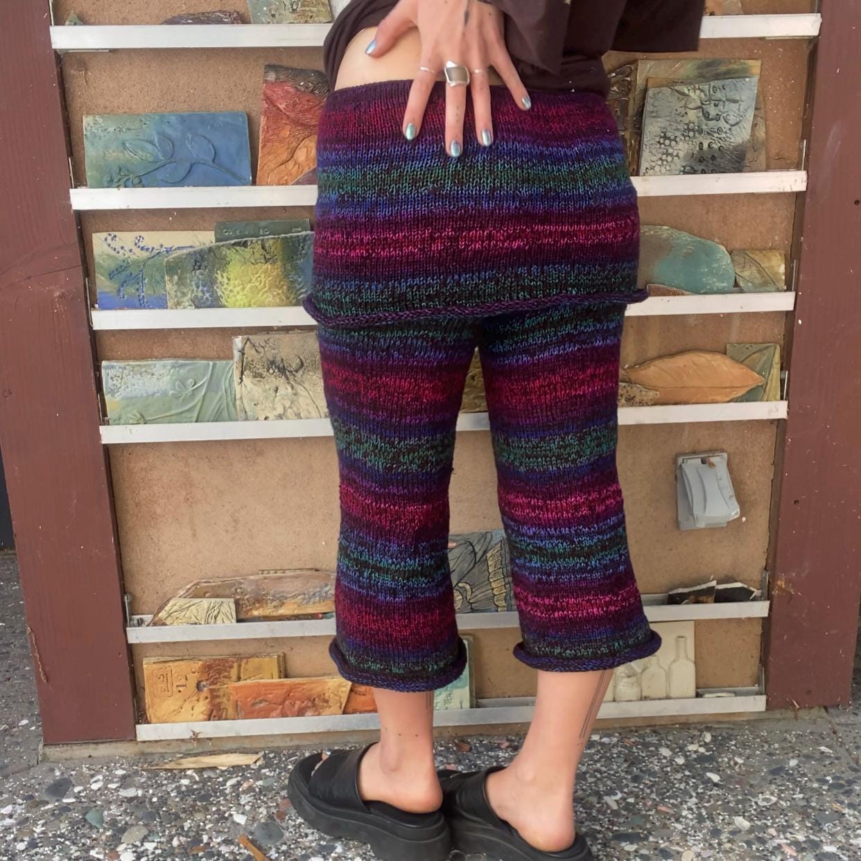 Opal Knit Foldover Capri Pants
