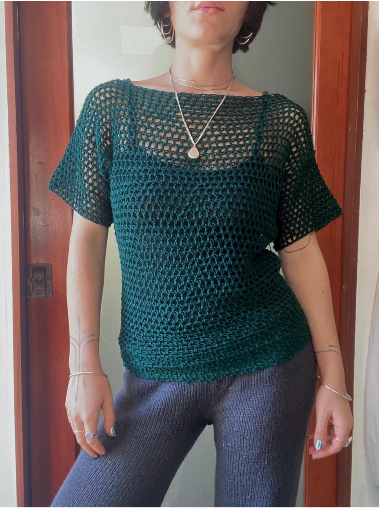 Onagi Mesh Short Sleeve Top Crochet Pattern
