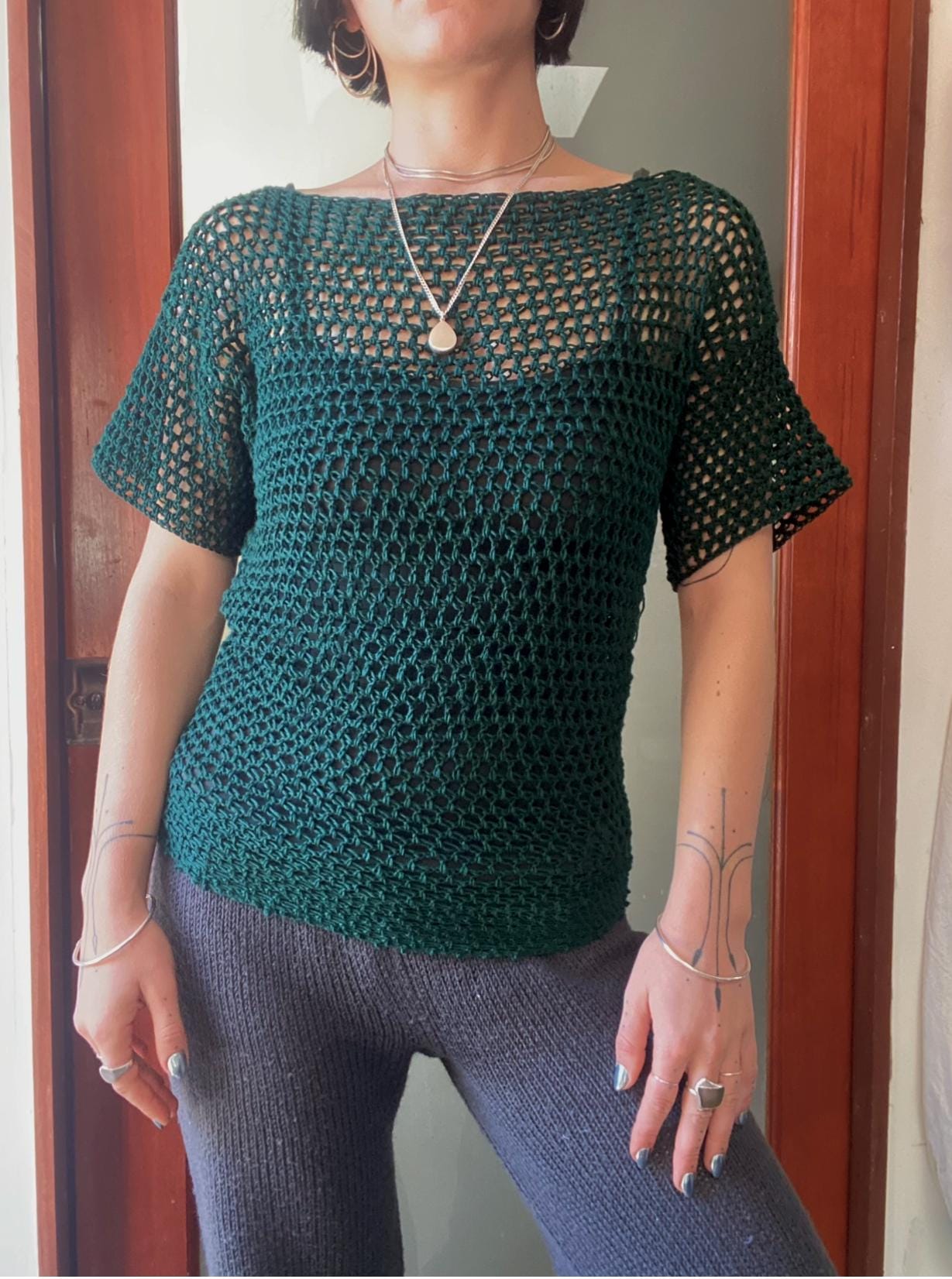 Onagi Mesh Short Sleeve Top Crochet Pattern