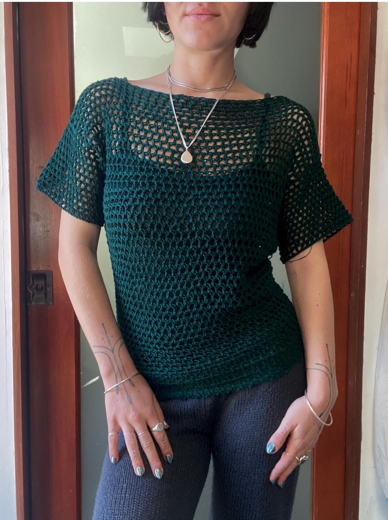 Onagi Mesh Short Sleeve Top Crochet Pattern