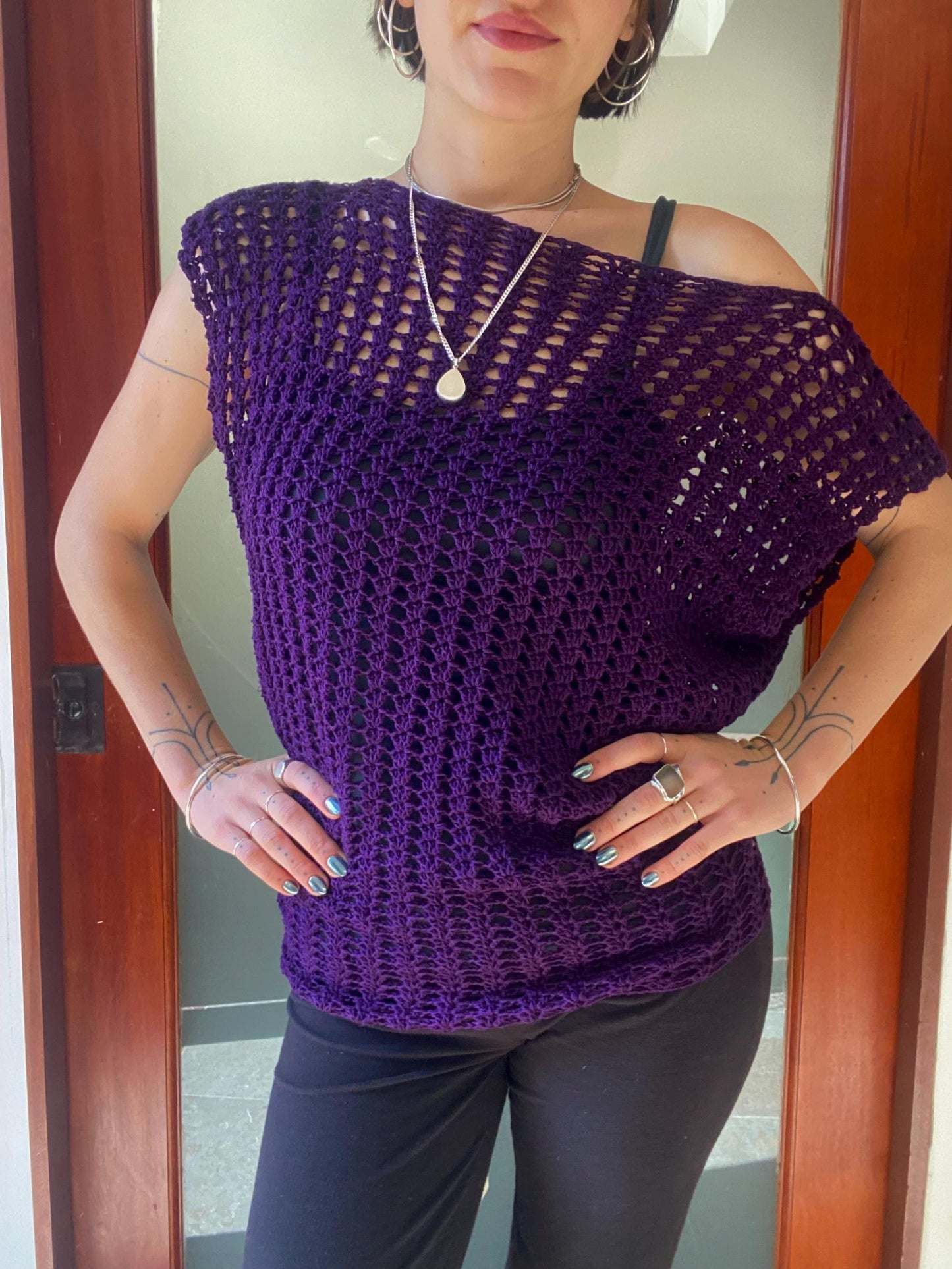 Maple Lace Slouchy Top Crochet Pattern
