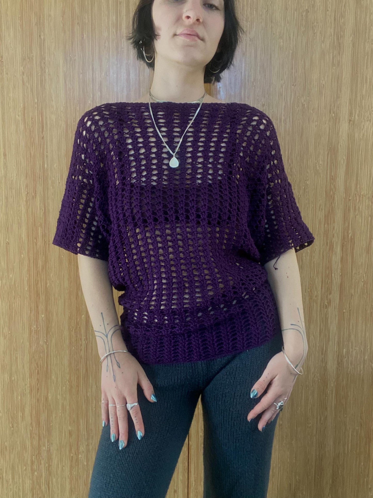 Ginko Lace Short Sleeve Dress Crochet Pattern