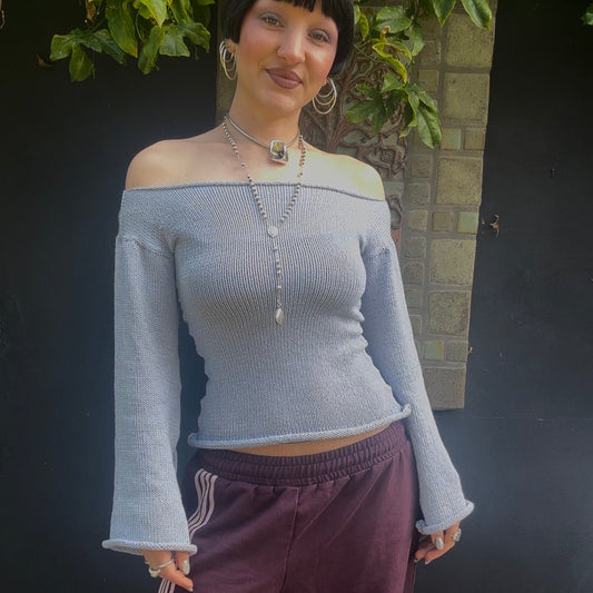 Floe Off-The-Shoulder Top Knitting Pattern