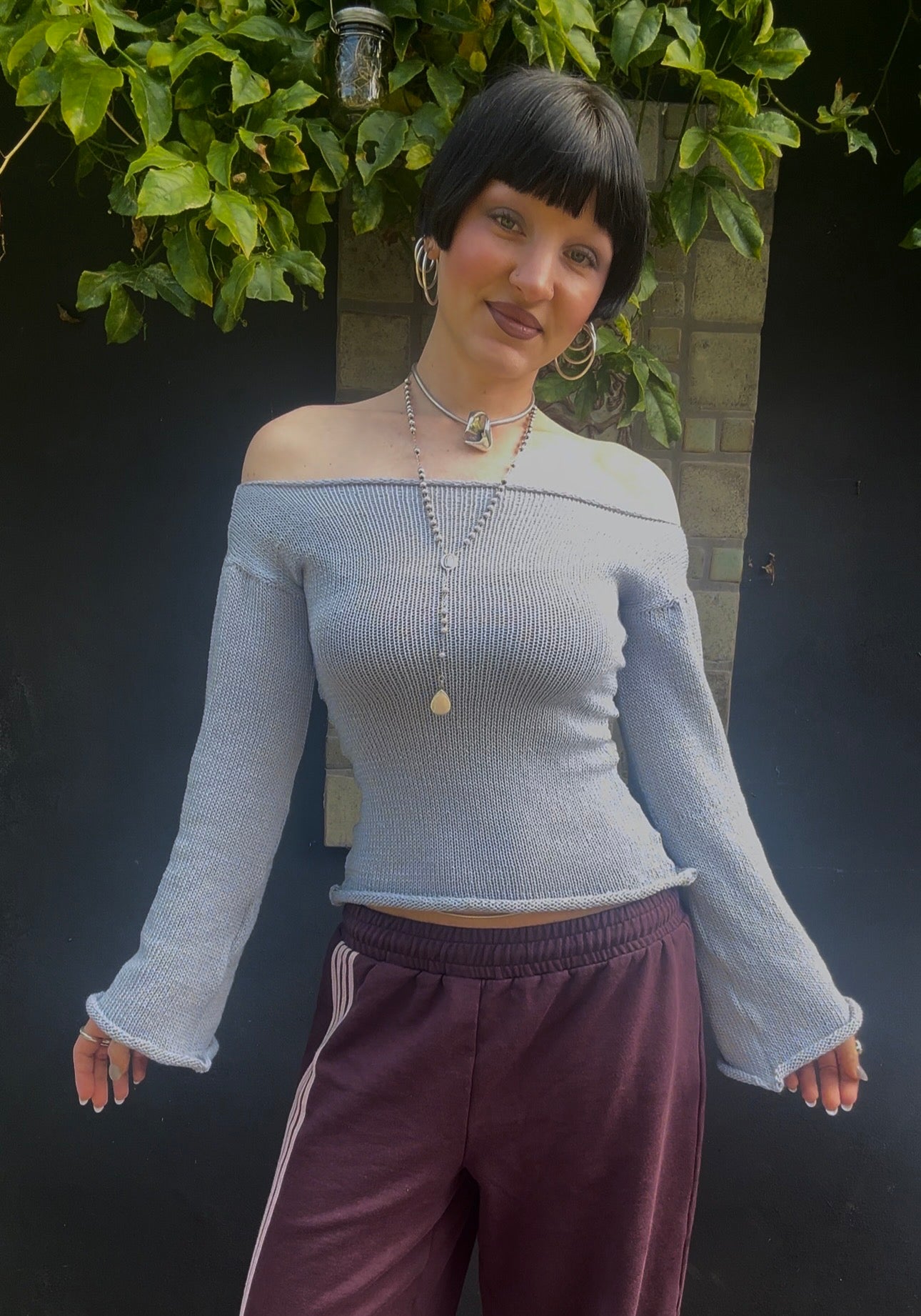 Floe Off-The-Shoulder Top Knitting Pattern
