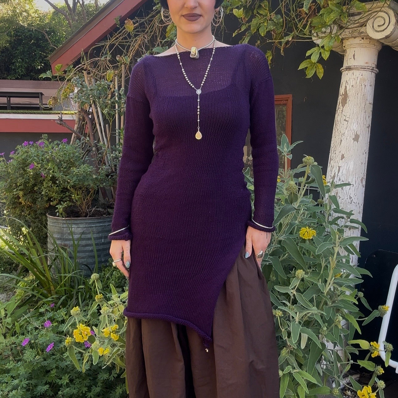 Pelagia Boatneck Midi Tunic Dress