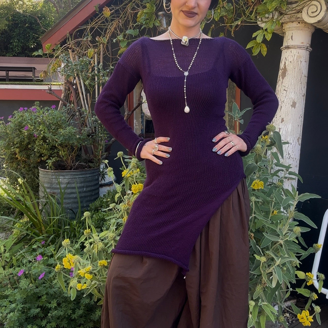 Pelagia Boatneck Midi Tunic Dress