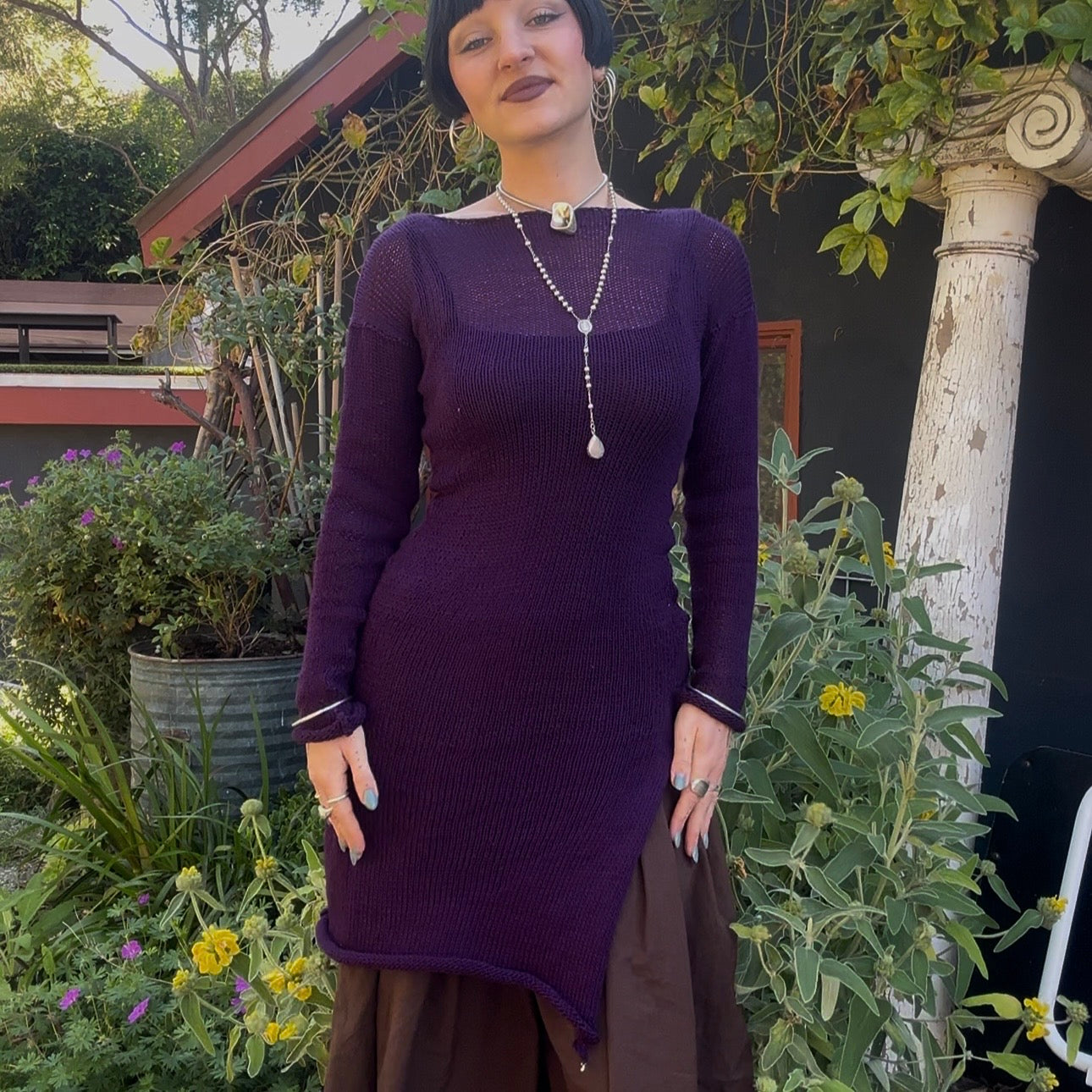 Pelagia Boatneck Midi Tunic Dress