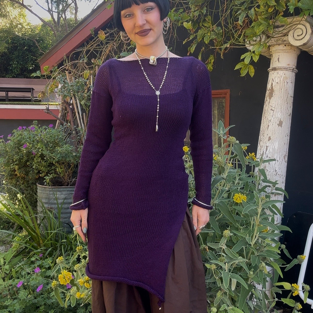 Pelagia Boatneck Midi Tunic Dress