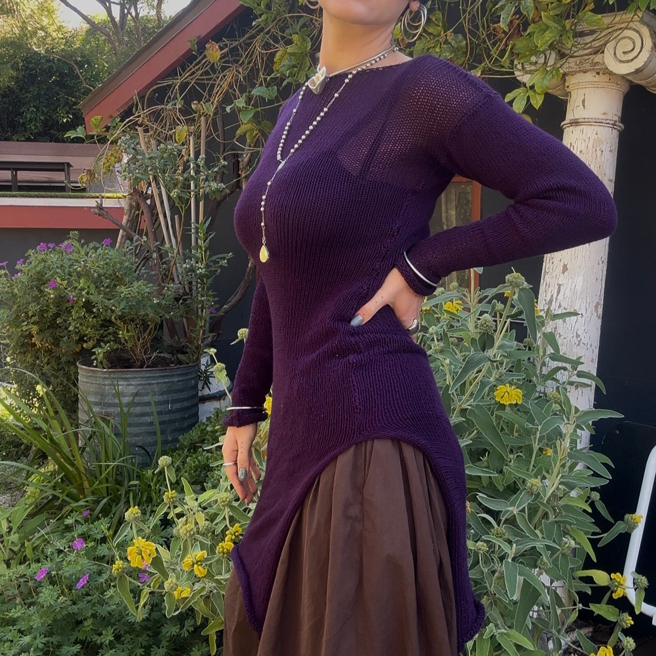 Pelagia Boatneck Midi Tunic Dress