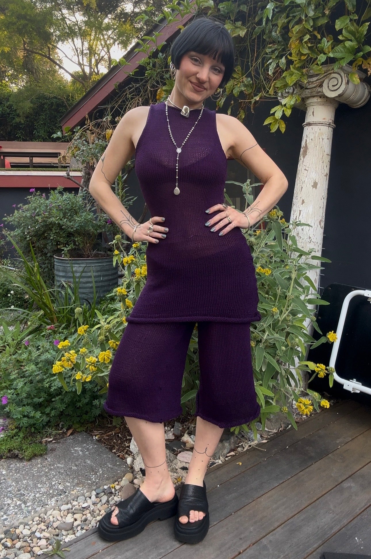 Andromache High Neck Mini Dress *