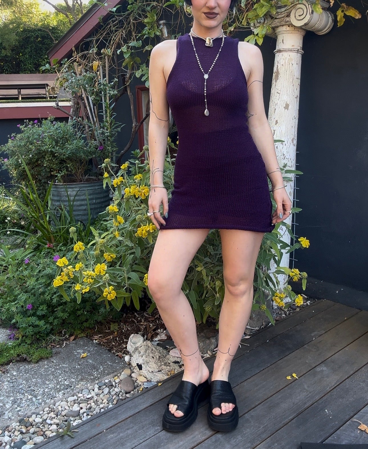 Andromache High Neck Mini Dress *