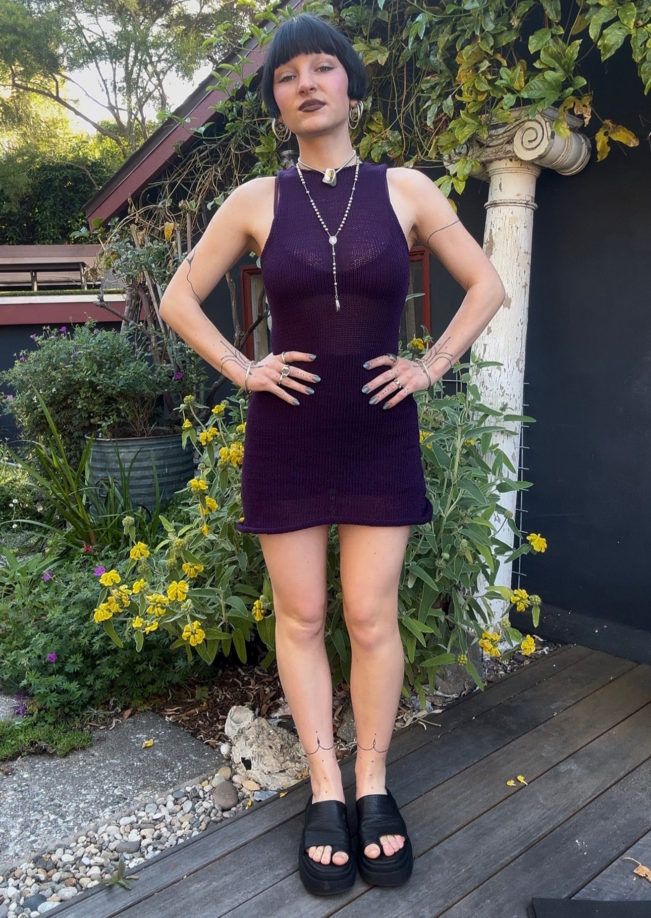 Andromache High Neck Mini Dress *