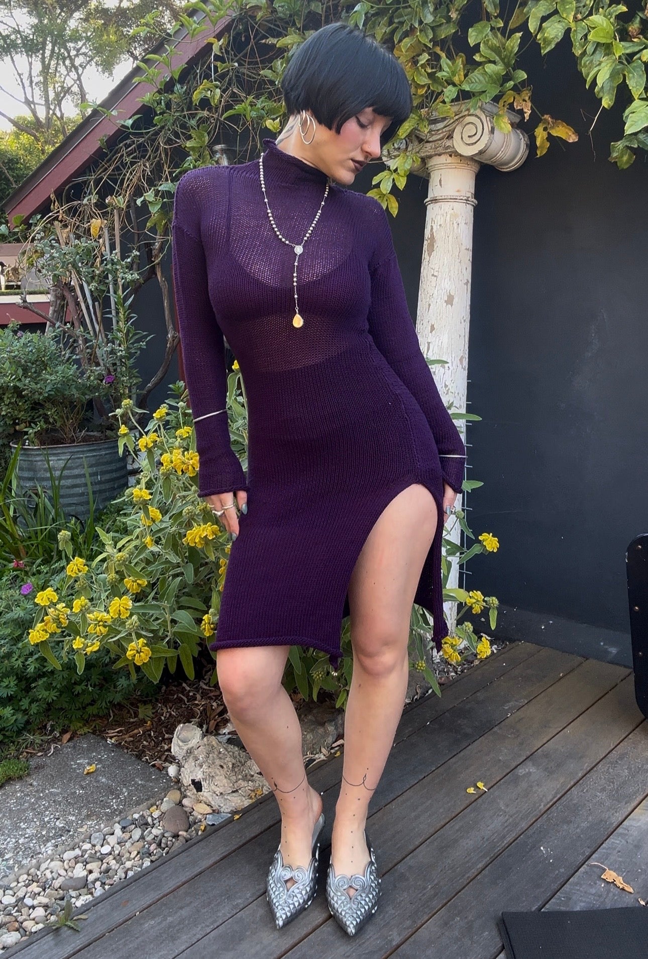 Clytemnestra Mockneck Midi Dress Knitting Pattern