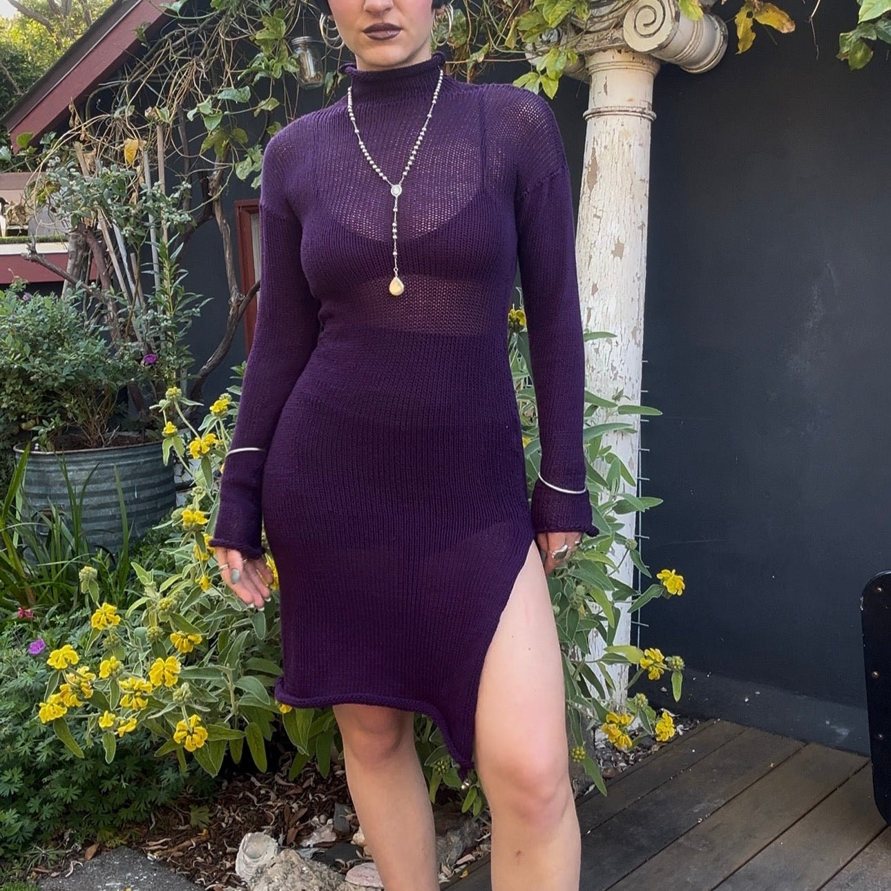 Clytemnestra Mockneck Midi Dress Knitting Pattern