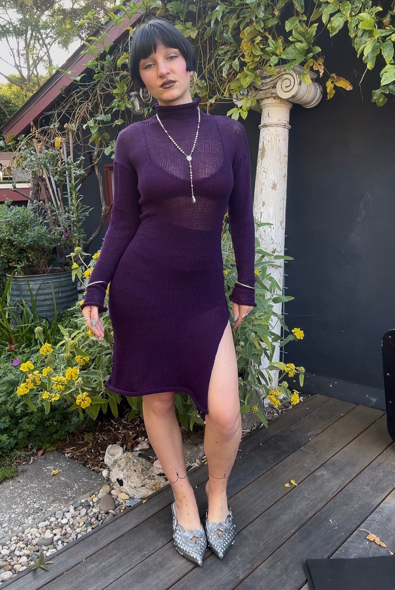 Clytemnestra Mockneck Midi Dress Knitting Pattern